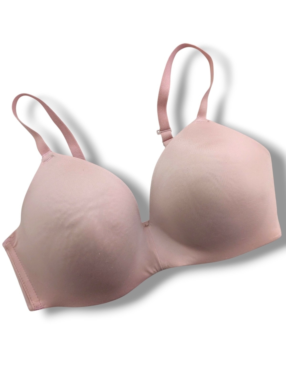 Smooth Lightly Padded Pink Everyday T-shirt Bra, Size 34D